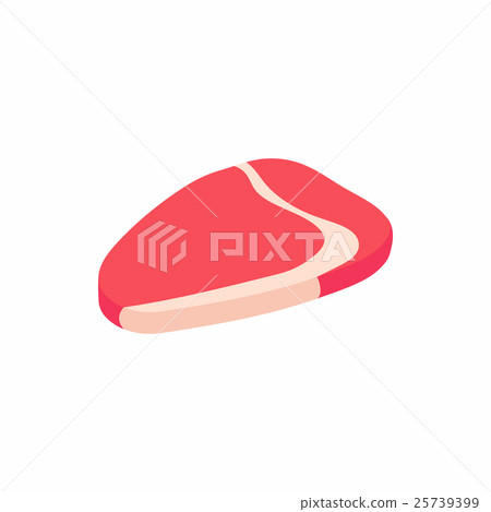 Piece of meat beef icon, isometric 3d style Piece of meat beef icon, isometric 3d style 25739399