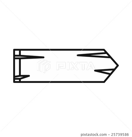 Old right arrow icon, outline style Old right arrow icon, outline style 25739586