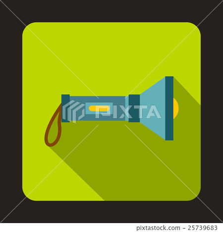 Flashlight icon, flat style 25739683