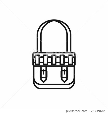 Hunting bag icon, outline style 25739684