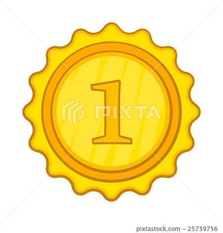 Champion gold medal icon, cartoon style Champion gold medal icon, cartoon style 25739756