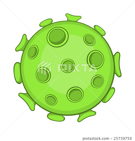 Bacteria or virus icon, cartoon style 25739758