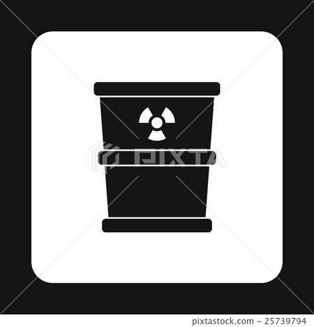 Bucket for hazardous waste icon, simple style Bucket for hazardous waste icon, simple style 25739794