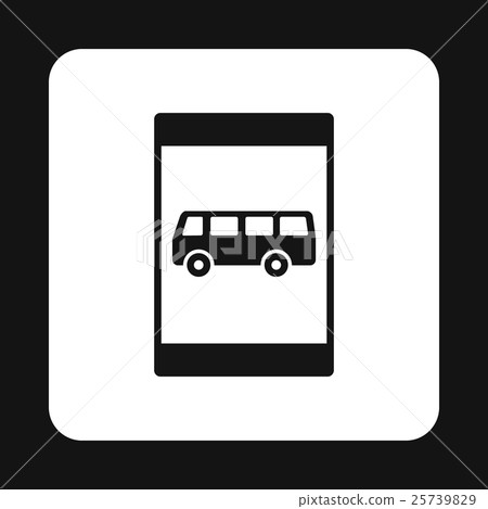 Sign bus stop icon, simple style Sign bus stop icon, simple style 25739829