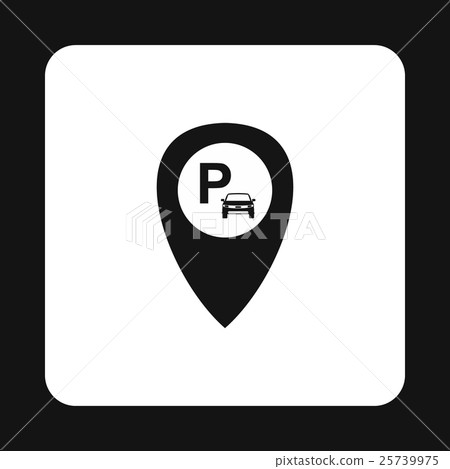 JPS parking sign icon, simple style JPS parking sign icon, simple style 25739975