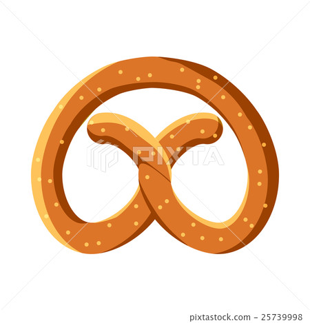Pretzel for Oktoberfest icon, cartoon style Pretzel for Oktoberfest icon, cartoon style 25739998