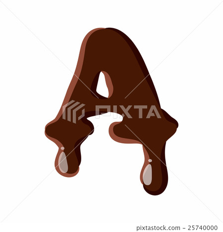 Letter A from latin alphabet made of chocolate 25740000