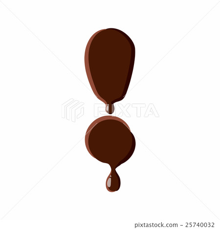 Exclamation mark from latin alphabet chocolate 25740032