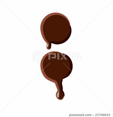 Colon from latin alphabet made of chocolate 25740033