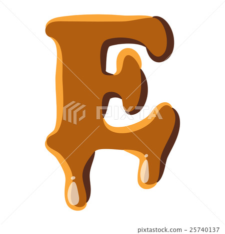 Letter E from caramel icon Letter E from caramel icon 25740137