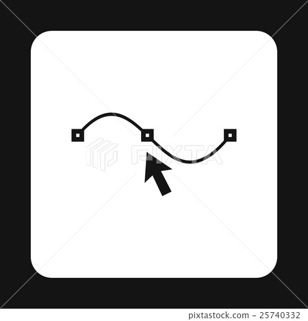 Drawing the curve icon, simple style - Stock Illustration [25740332 ...