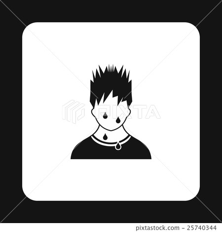Troubled man icon, simple style 25740344