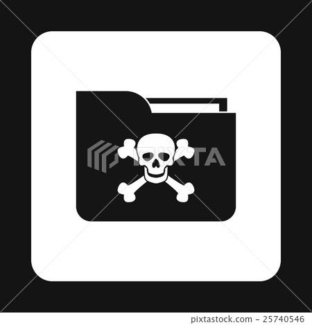 Virus in e-mail icon, simple style Virus in e-mail icon, simple style 25740546