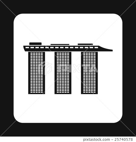 Marina Bay Sands hotel in Singapore icon Marina Bay Sands hotel in Singapore icon 25740578