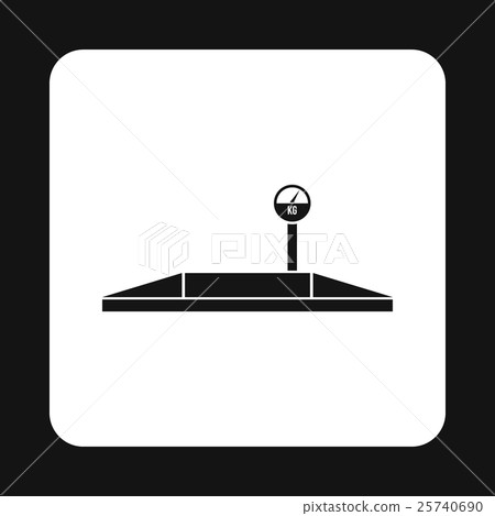 Truck scales icon, simple style 25740690