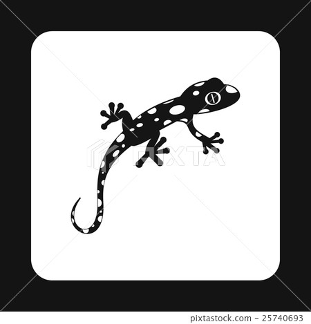Spotted chameleon icon, simple style 25740693