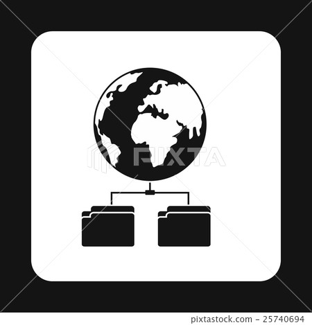 Cloud file storage icon, simple style 25740694