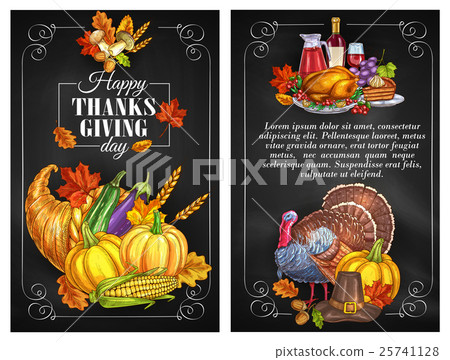 Thanksgiving Day greeting holiday banners Thanksgiving Day greeting holiday banners 25741128