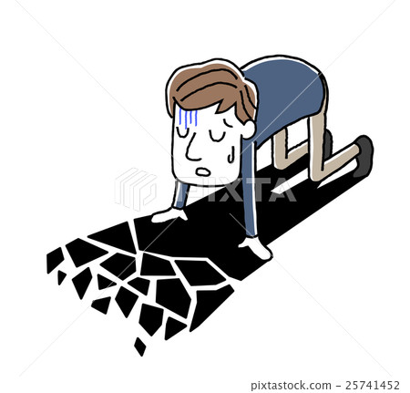 A young man despairing and falling down 25741452