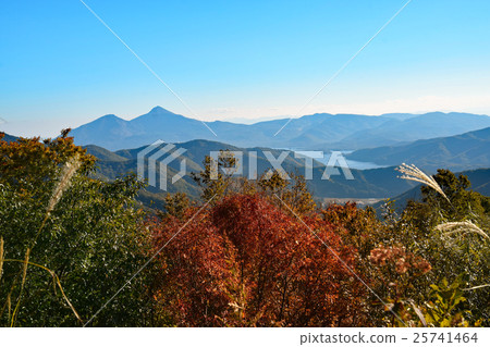 Mt. Bandai and Hibara Lake seen from the Western Azuma Sky Valley 25741464