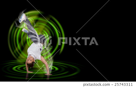 Breakdancer standing on hand Breakdancer standing on hand 25743311