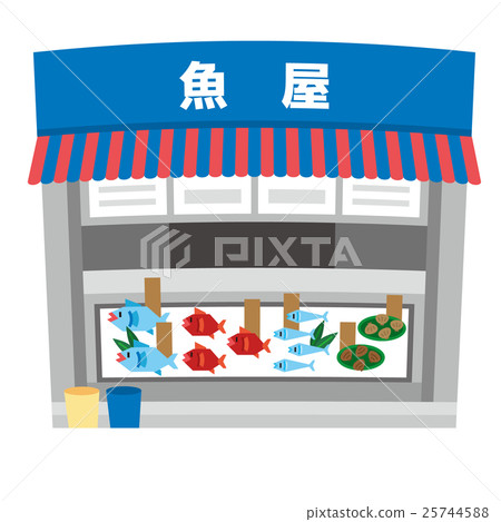 Fish shop [Flat human series] 25744588