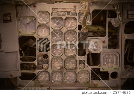Different meters and displays in an old plane Different meters and displays in an old plane 25744685