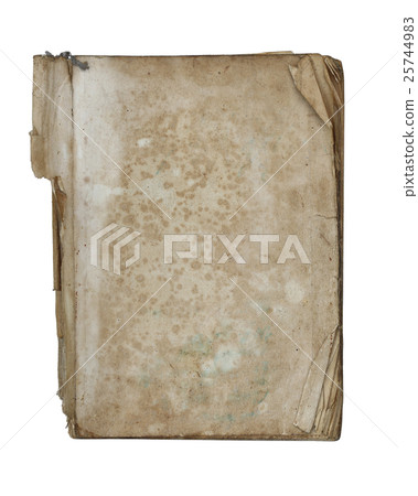 Old tattered book - paperback - white background 25744983