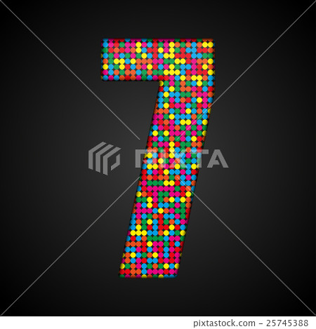 Colorful sequins sings. Sequins alphabet. Eps 10.  25745388