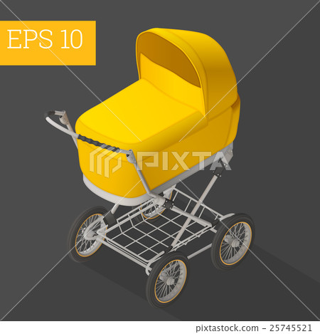 baby carriage isometric vector illustration 25745521