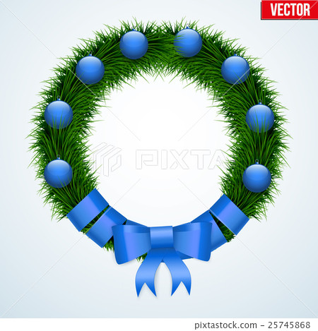 Green christmas wreath 25745868
