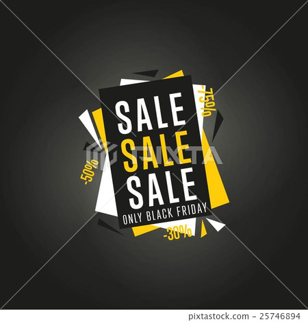 Black Friday sale sticker vector isolated 25746894