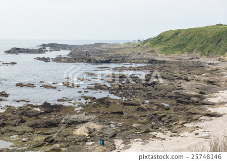在Jojima南海岸，Miura市，神奈川縣的岩石領域 25748146