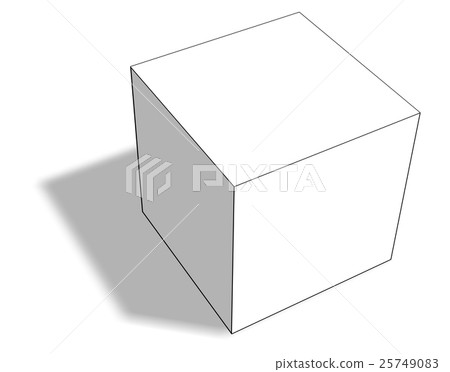 Blank white box with shadow 25749083