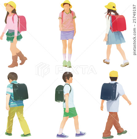 Elementary school students of school bags 25749197