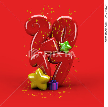 3d illustration new year 2017 typography 3d illustration new year 2017 typography 25749623