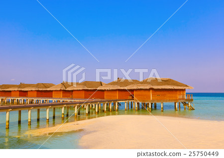 Bungalows on tropical Maldives island Bungalows on tropical Maldives island 25750449