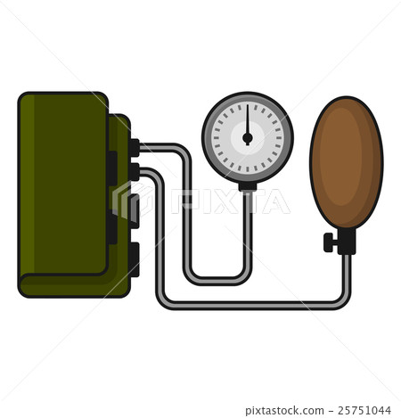 Tonometer. Flat Style Illustration on White Tonometer. Flat Style Illustration on White 25751044