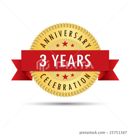 Three years anniversary celebration icon logo 25751387