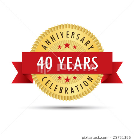 Forty years anniversary celebration icon logo Forty years anniversary celebration icon logo 25751396