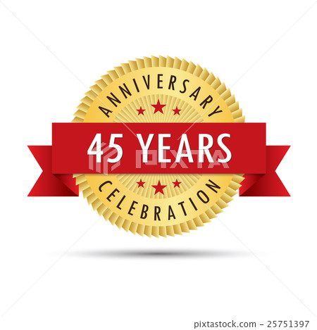 Forty five years anniversary celebration icon logo Forty five years anniversary celebration icon logo 25751397