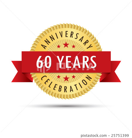 Sixty years anniversary celebration icon logo Sixty years anniversary celebration icon logo 25751399