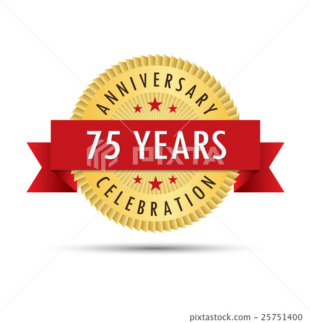 Seventy five years anniversary celebration logo Seventy five years anniversary celebration logo 25751400