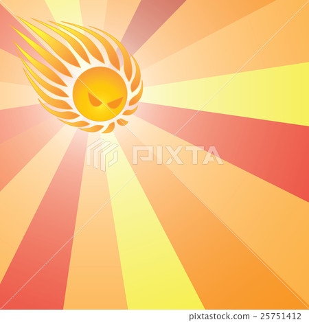 Abstract angry sun 25751412