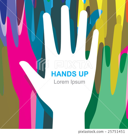 Hands up background Hands up background 25751451