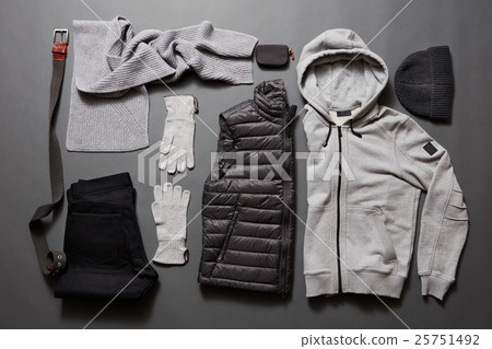Stylish men's warm clothing and accessories. Stylish men's warm clothing and accessories. 25751492