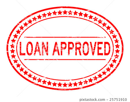 Grunge red loan approve oval rubber stamp Grunge red loan approve oval rubber stamp 25751910