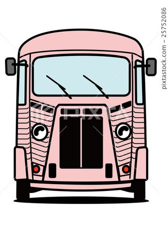 Classical van frontal view Classical van frontal view 25752086