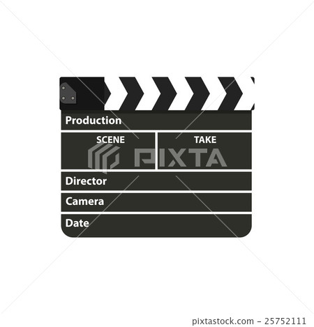 Black clapperboard. Movie clapper board Black clapperboard. Movie clapper board 25752111