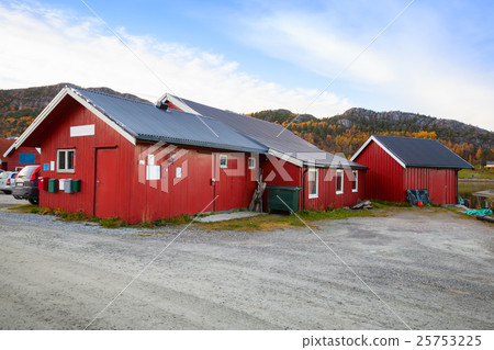 Vingvagen village. Red fishing barns Vingvagen village. Red fishing barns 25753225